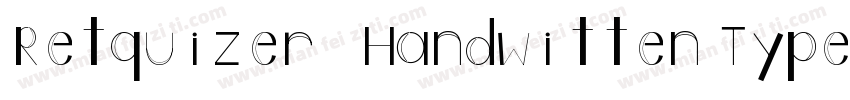 Retquizer   Handwitten Typeface字体转换